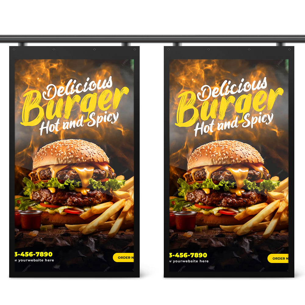 15.6 Inch Digital Signage Double Side Slideing Smart Screen Android System Indoor Commercial LCD Advertising Display