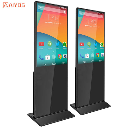 43 Inch Vertical Advertising Totem Indoor LCD Digital Signage Displays Android Touch Screen Kiosk