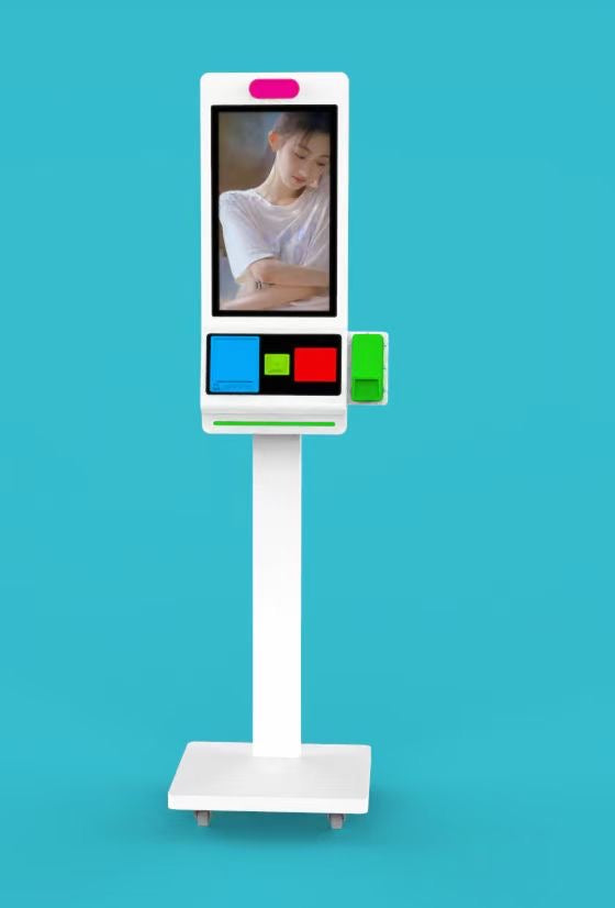 32 Inch Interactive Screen Self-service Order Payment Kiosk Android All in one Stand Card Reader Cashless Digital LCD Kiosk