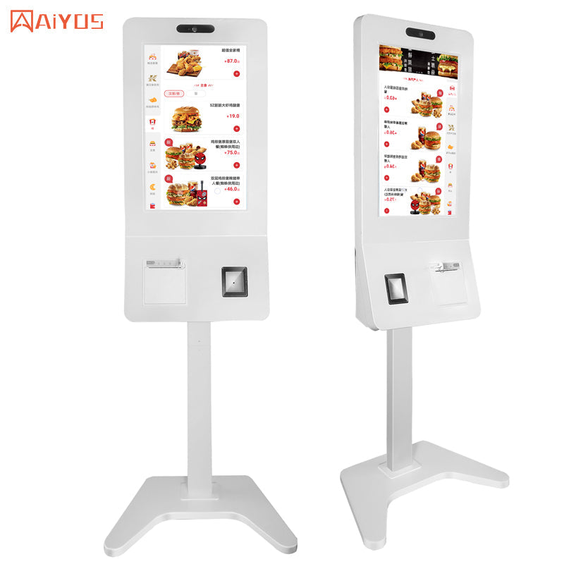 43 Inch Thermal Printer NFC card reader Restaurant Touch Screen Self Ordering Kiosk payment machine