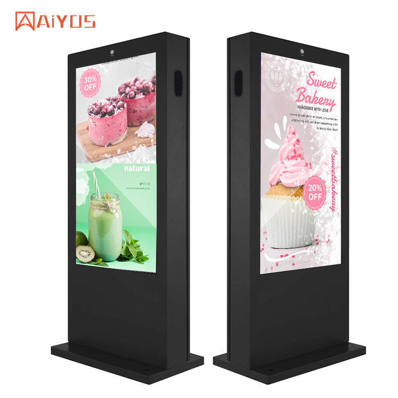 Outdoor digital signage 32/43/49/55/65/75 inch floor stand lcd