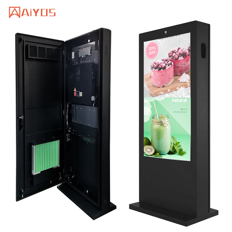 Outdoor digital signage 32/43/49/55/65/75 inch floor stand lcd